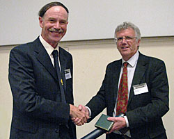 Alastair Roberston receiving the Prestwich medal